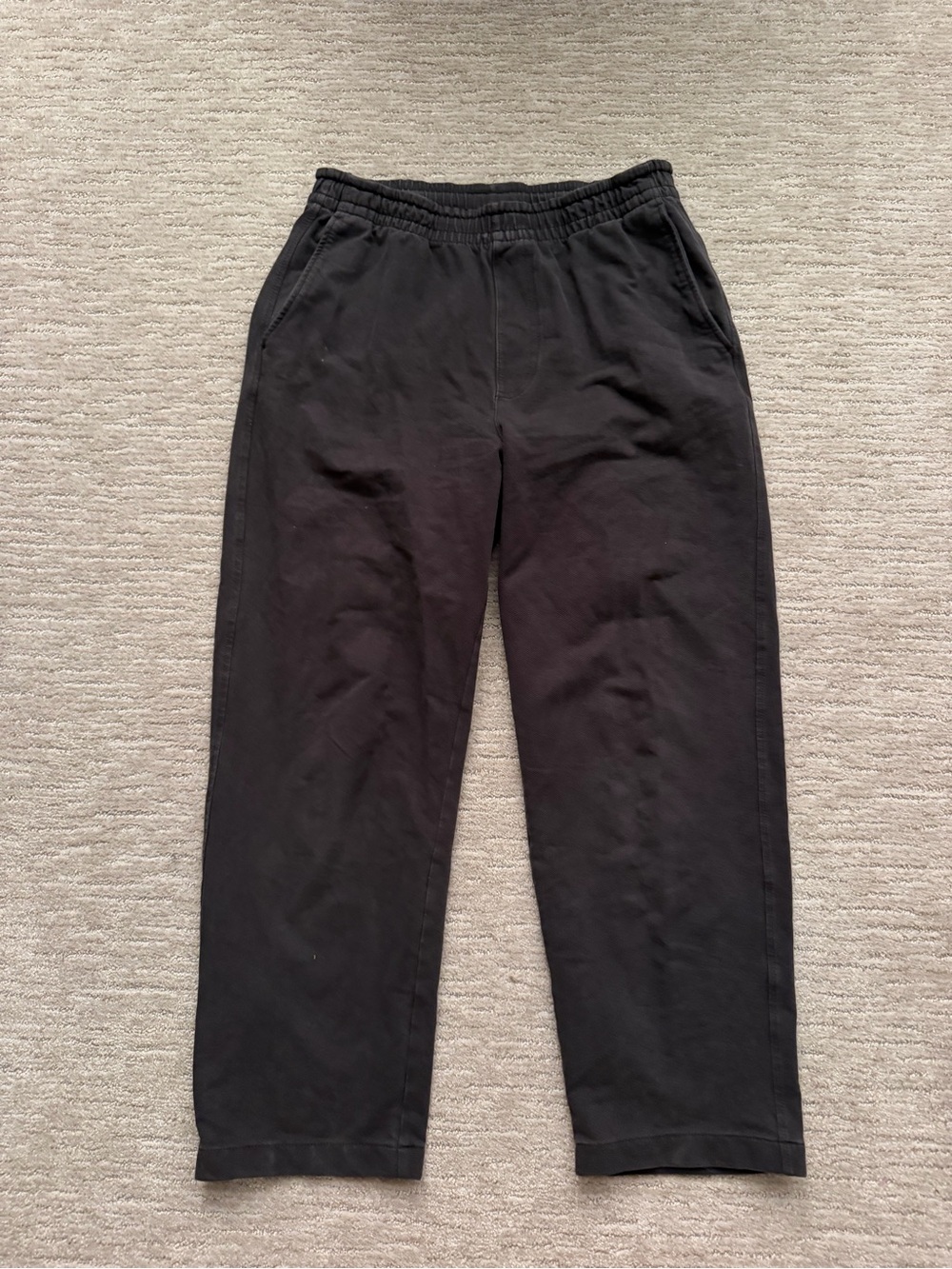 UNIQLO Gray Casual Elastic-Waist Pants medium